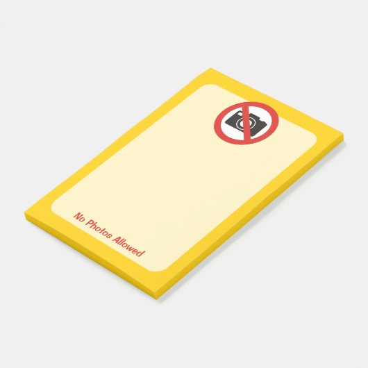 Geen foto's toegestaan post-it® notes (Schuin)