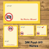 Geen foto's toegestaan post-it® notes