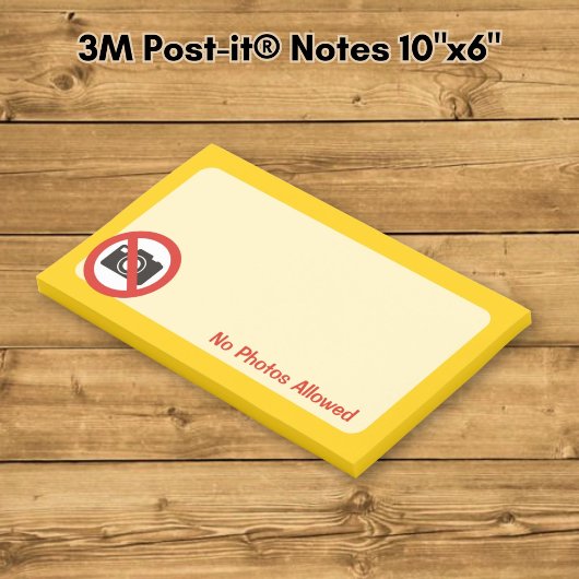Geen foto's toegestaan post-it® notes