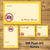 Geen foto's toegestaan post-it® notes