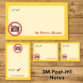 Geen foto's toegestaan post-it® notes