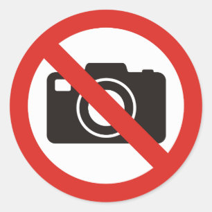 Geen foto's toegestaan ronde sticker