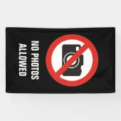 Geen foto's toegestaan spandoek (Horizontaal)