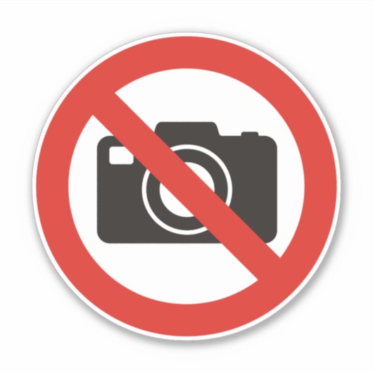 Geen foto's toegestaan sticker (Voorkant)