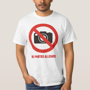 Geen foto's toegestaan t-shirt