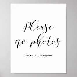 Geen foto's trouwbord poster