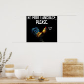 Geen Foul Language Fowl Poster (Keuken)