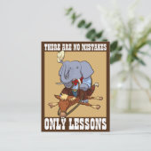 Geen fouten alleen lephant Cartoon Briefkaart (Staand voorkant)