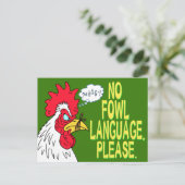 Geen Fowl-taal Briefkaart (Staand voorkant)