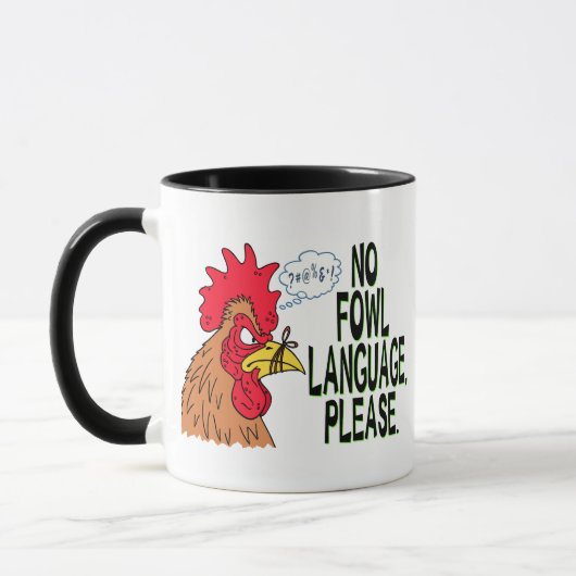 Geen Fowl-taal Mok (Links)