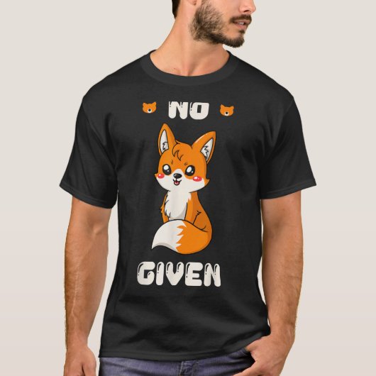 Geen fox gegeven - Cute Fox Sarcastic Design T-shirt (Voorkant)