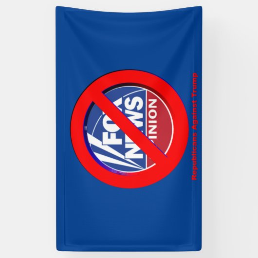 Geen Fox News meer! Spandoek (Verticaal)