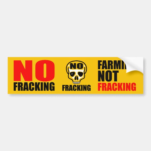 Geen Fracking Bumpersticker (Voorkant)