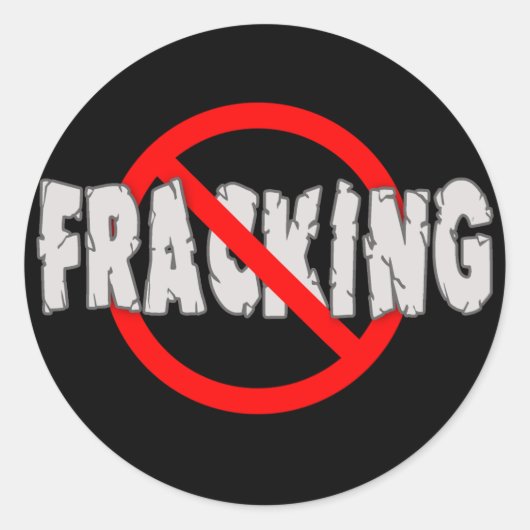 GEEN FRACKING! Einde fracking Ronde Sticker (Voorkant)