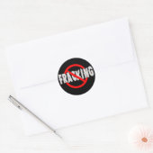 GEEN FRACKING! Einde fracking Ronde Sticker (Envelop)