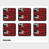 Geen fracking in NYC Watershed - Vierkante Sticker (Vel)