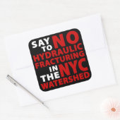 Geen fracking in NYC Watershed - Vierkante Sticker (Envelop)