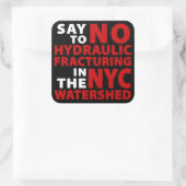 Geen fracking in NYC Watershed - Vierkante Sticker (Tas)