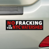 Geen fracking NYC Waterloods Bumpersticker (zwart) (Op auto)