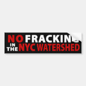 Geen fracking NYC Waterloods Bumpersticker (zwart) (Voorkant)
