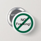 Geen fracking ronde button 5,7 cm (Voorkant /achterkant)