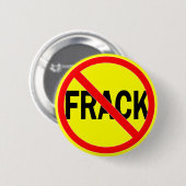 Geen fracking ronde button 5,7 cm (Voorkant /achterkant)