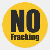 Geen fracking-Sticker Ronde Sticker (Voorkant)