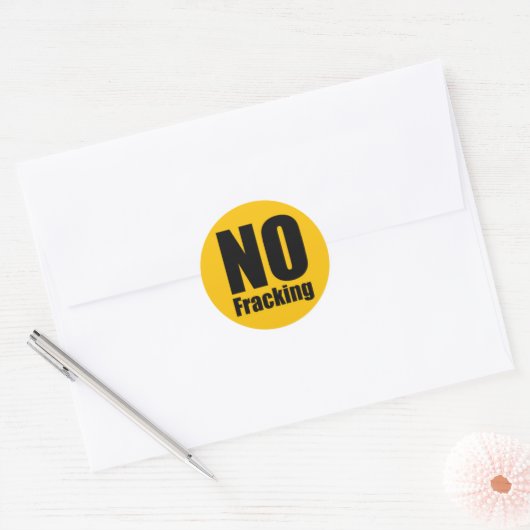 Geen fracking-Sticker Ronde Sticker (Envelop)
