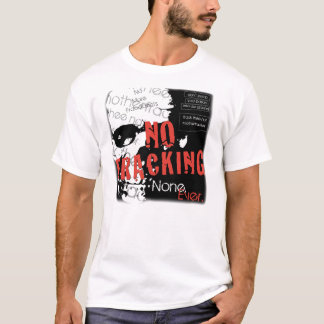 Geen Fracking t-shirt in rood, zwart en wit