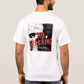 Geen Fracking t-shirt in rood, zwart en wit (Achterkant)