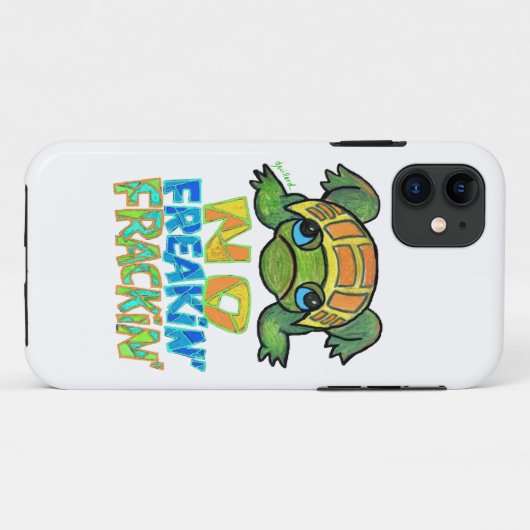 Geen Fracking Turtle IPhone Case (Achterkant (horizontaal))