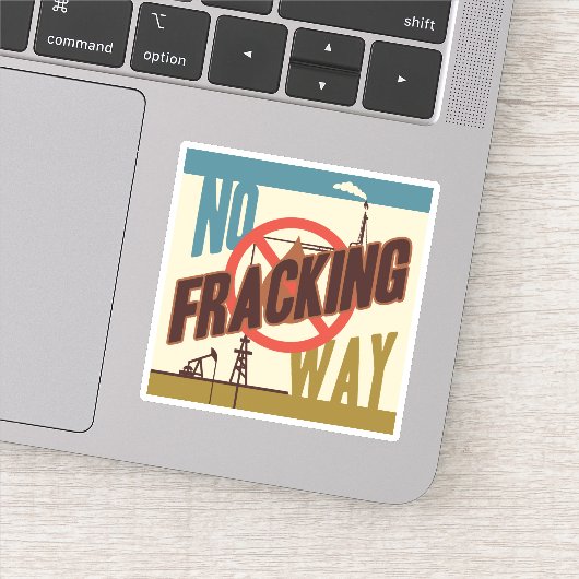 Geen Fracking Way Sticker (Detail)
