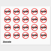 "GEEN FRACTIE" RONDE STICKER (Vel)