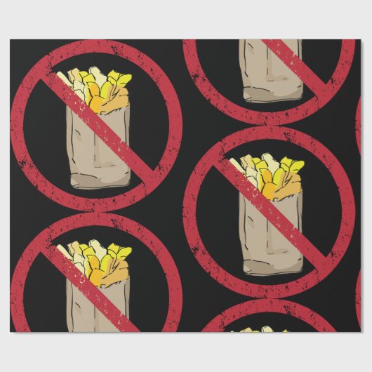 Geen frarijteken cadeaupapier (Vlak)