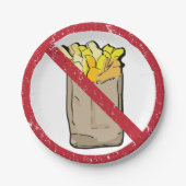 Geen frarijteken papieren bordje (Voorkant)