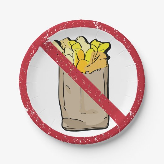 Geen frarijteken papieren bordje (Voorkant)