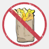 Geen frarijteken ronde sticker (Voorkant)