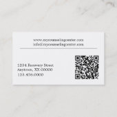 Geen fratsen Minimalistische geestelijke gezondhei Visitekaartje (Achterkant)