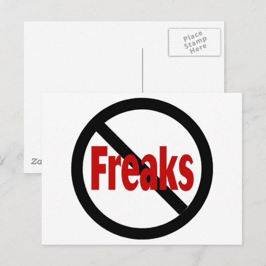 Geen Freaks Briefkaart (Voorkant / Achterkant)