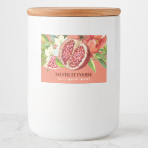 Geen fruit binnen alleen speciale traktaties grana voedselcontainer etiket