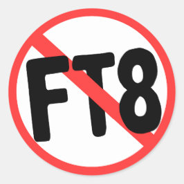 Geen FT8-Sticker Ronde Sticker