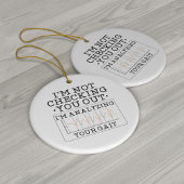 Geen fysieke therapiefstal. keramisch ornament