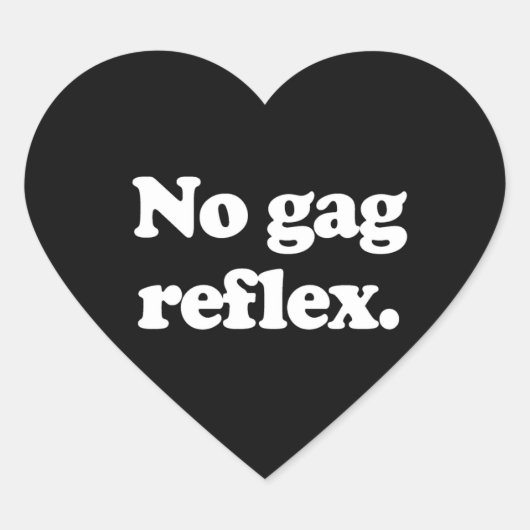 GEEN GAG REFLEX HART STICKER (Voorkant)
