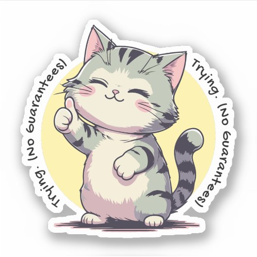 Geen Garanties - Eerlijk Leven Sticker (Voorkant)