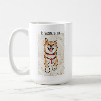Geen Gedachten, Alleen Vibes Shiba Inu Mok | ADHD 