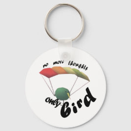 geen gedachten alleen vogel sleutelhanger