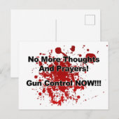 Geen Gedachten en gebeden meer! Pistool nu! Briefkaart (Voorkant / Achterkant)