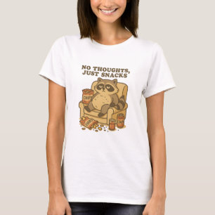 Geen Gedachten, Gewoon Snacks – Luie Wasbeer Vinta T-shirt