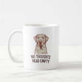 Geen gedachten hoofd leeg labrador koffiemok (Links)