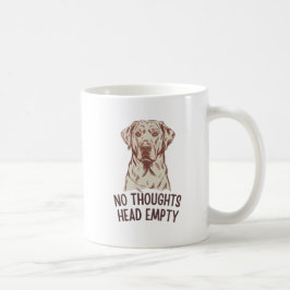 Geen gedachten hoofd leeg labrador koffiemok